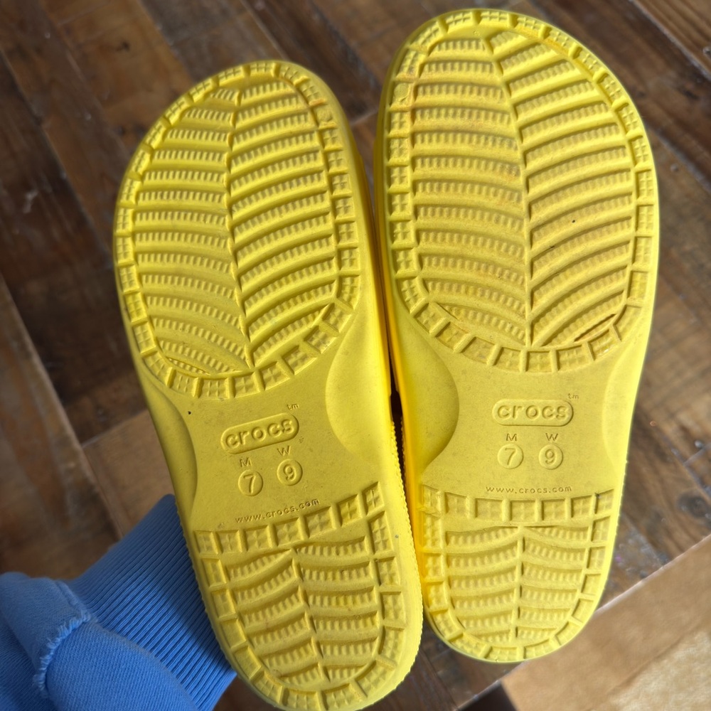 CROCS Yellow Slide Sandals - Picture 3 of 3